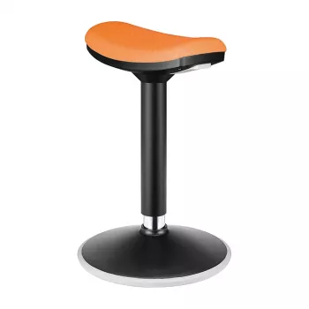LOGILINK EO0071 Ergonominė reguliuojamo aukščio svyruojanti kėdė, oranžinė – 120 kg talpa, dujinis švytuoklis