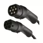 LogiLink EVC0128 Type 2 spiralinis EV įkrovimo kabelis, 11kW, trifazis, 20A, 5m, juodas su laikymo maišeliu