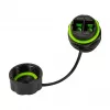 LOGILINK FA05SD1 lauko optinio pluošto SC duplex jungtis su dulkių dangteliu – multimode OM3/OM4, aqua (10 vnt. pakuotė)