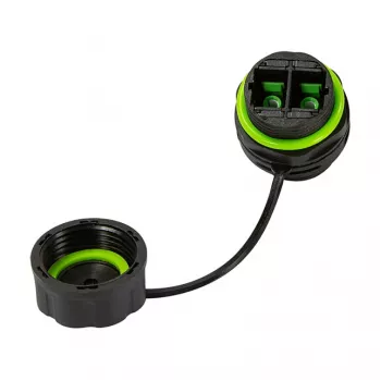 LOGILINK FA05SD1 lauko optinio pluošto SC duplex jungtis su dulkių dangteliu – multimode OM3/OM4, aqua (10 vnt. pakuotė)