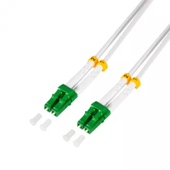LogiLink FC0LC20 Šviesolaidinis jungiamasis kabelis OS2 LC/APC – LC/APC Simplex Vienmodis 20 m Baltas