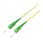LogiLink šviesolaidinis jungiamasis laidas – Simplex, OS2 SM G.657.A2, SC/APC į SC/APC, 1 m, geltonas