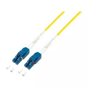 LogiLink Fiber Uniboot Patch Cord OS2 LC Duplex iki LC Duplex 0,5 m LSZH geltona