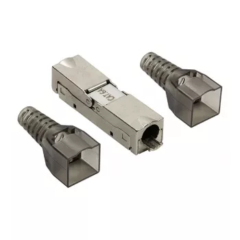 LogiLink MP0046 lauko montavimo RJ45 jungtis Cat.6A STP 10G, be įrankių IDC, cinko liejinys, AWG 22-26, sidabrinė