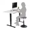 LOGILINK aukščio reguliavimo svyruojanti kėdė EO0022 – aktyvaus sėdėjimo ergonomiška kėdė su dujiniu pakėlimu, 360° sukimu, juoda