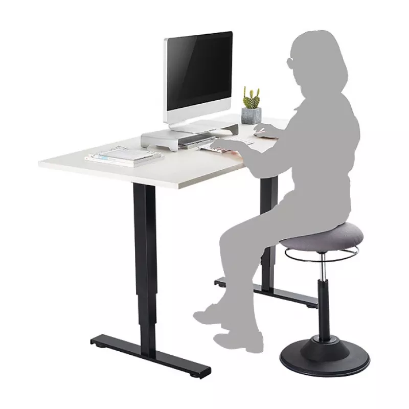 LOGILINK aukščio reguliavimo svyruojanti kėdė EO0022 – aktyvaus sėdėjimo ergonomiška kėdė su dujiniu pakėlimu, 360° sukimu, juoda