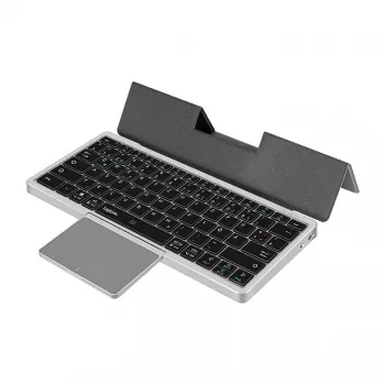 LOGILINK ID0214 belaidė klaviatūra su jutikliniu kilimėliu, Bluetooth 5.1, 3 kanalai, pilka