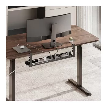 LOGILINK KAB0094 Po stalu tvirtinamas kabelių padėklas, su spaustukais, ištraukiamas, metalinis, juodas