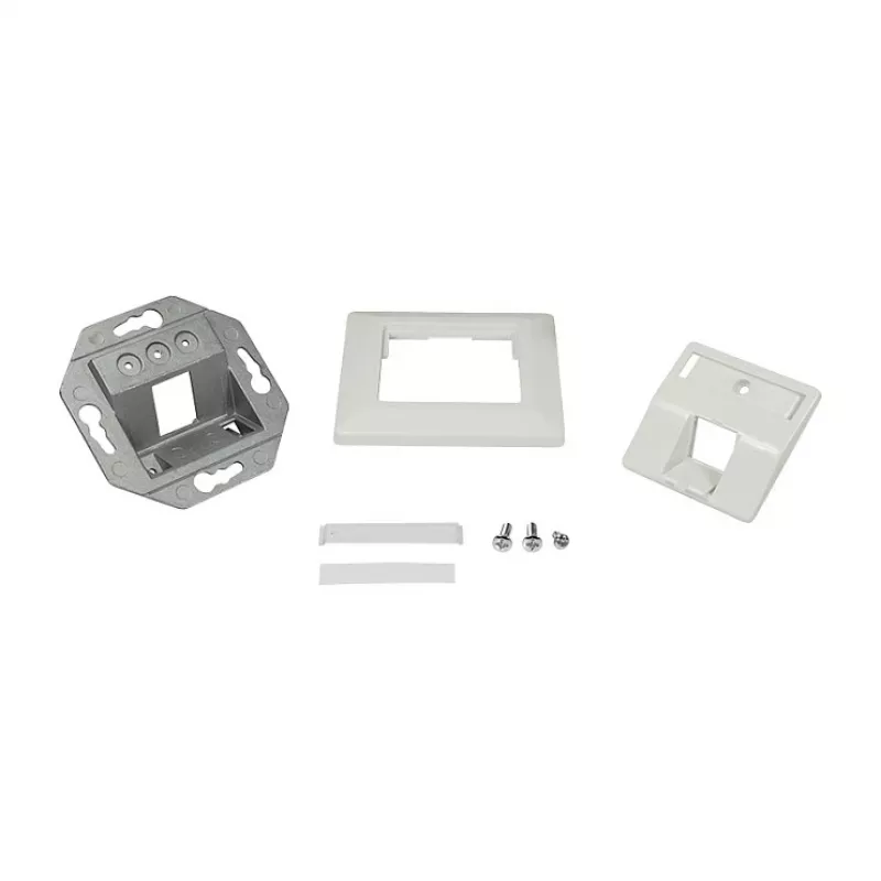LogiLink Keystone Faceplate 45° 1 moduliui, gryna balta