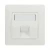 LogiLink Keystone Faceplate 45° 1 moduliui, gryna balta