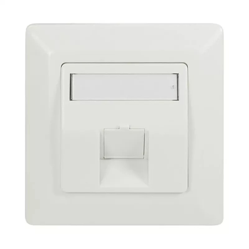 LogiLink Keystone Faceplate 45° 1 moduliui, gryna balta