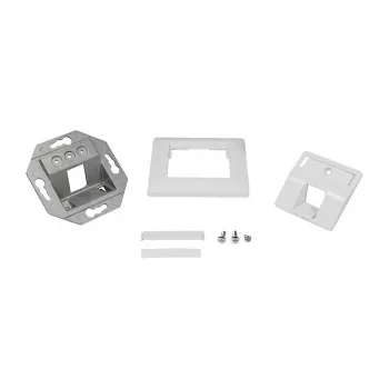 LogiLink Keystone Faceplate 45° 1 moduliui, Signal White