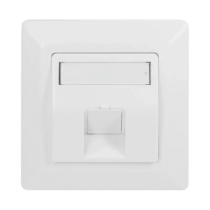 LogiLink Keystone Faceplate 45° 1 moduliui, Signal White
