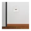LogiLink Keystone Faceplate 2 moduliams, išsikišantis, UP/50, gryna balta