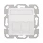 LogiLink Keystone Faceplate 2 moduliams, išsikišantis, UP/50, gryna balta