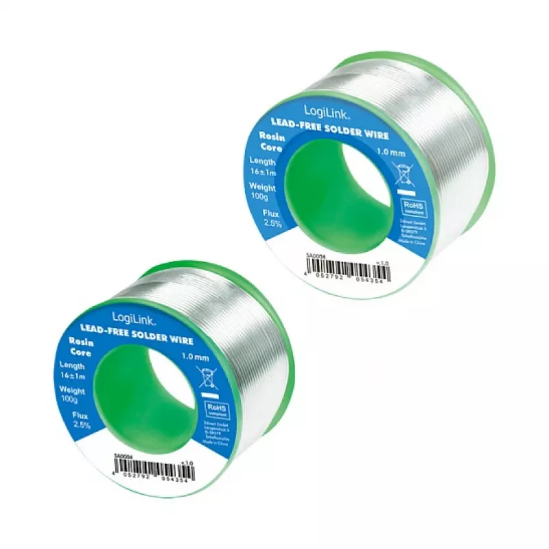 LOGILINK Bekvietis litavimo laidas 1mm 100g Sn99.3Cu0.7 su No-Clean fliusu