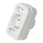 LogiLink LPS221 sieninis adapteris: Schuko į 2x Euro + 1x apsauginį lizdą, baltas, 16 A, 250 V, 3680 W, vaikų apsauga