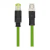 LOGILINK M12 CAT6A pramoninis jungiamasis kabelis, PUR, M12 X-kodas į RJ45, 0,5 m