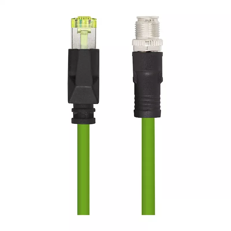 LOGILINK M12 CAT6A pramoninis jungiamasis kabelis, PUR, M12 X-kodas į RJ45, 0,5 m