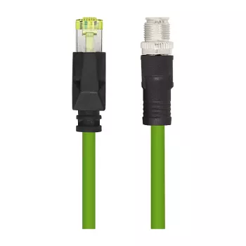 LogiLink M12 CAT6A pramoninis kabelis, PUR, M12 X-kodas į RJ45, 1,5 m