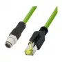 LOGILINK M12 CAT6A pramoninis jungiamasis kabelis, PUR, M12 X-coded į RJ45, 7,50 m