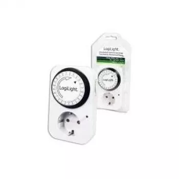 LogiLink Mechaninis Laikmatis ET0001, Kasdien Programuojamas, 16 A, 3680 W, Apsauga nuo Vaikų, Baltas