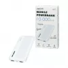 Logilink Mobile Power Bank, LiPo, 10000 mAh, USB-C in/out, Balta