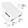 Logilink Mobile Power Bank, LiPo, 10000 mAh, USB-C in/out, Balta
