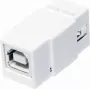 LogiLink NK0017 USB 2.0 A moteriškas į B moteriškas plokščias baltas adapteris