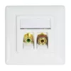 LogiLink NK0026 Keystone RCA Moteriškas į F Moteriškas Jungties Modulis, Geltonas
