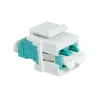 LogiLink NK0031 Keystone LC-Duplex daugiamodė OM3/OM4 šviesolaidžio mova, aqua