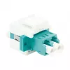 LogiLink NK0031 Keystone LC-Duplex daugiamodė OM3/OM4 šviesolaidžio mova, aqua