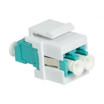 LogiLink NK0031 Keystone LC-Duplex daugiamodė OM3/OM4 šviesolaidžio mova, aqua