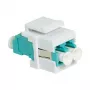 LogiLink NK0031 Keystone LC-Duplex daugiamodė OM3/OM4 šviesolaidžio mova, aqua