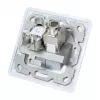 LogiLink NK4020 Keystone sieninė plokštė, įleidžiama, 2 moduliams, signalinė balta