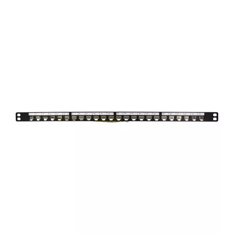 LogiLink NK4040 24 prievadų ekranuotas Keystone skydelis, 0,5U, juodas