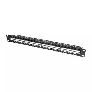 LogiLink NK4045 Keystone Patch Panel 1U 48 prievadų neekranuotas juodas