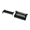 LogiLink NP0017B Patch Panel – 8 prievadų Cat6 STP, montuojamas prie sienos arba po stalu, juodos spalvos