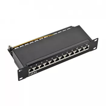 LogiLink NP0052B 12 prievadų Cat6A STP skydinė plokštė