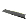 Logilink NP0063 24 prievadų Cat6A STP skydinė panelė 19 colių 0,5U juoda