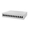 LOGILINK NP0094 12 prievadų konsolidacijos dėžutė, stalas/siena/DIN bėgis, šviesiai pilka
