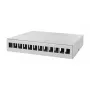 LOGILINK NP0094 12 prievadų konsolidacijos dėžutė, stalas/siena/DIN bėgis, šviesiai pilka