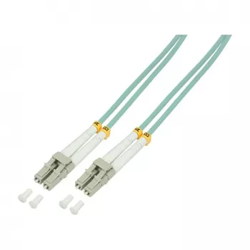 LogiLink OM3 LC/LC Duplex daugiamodis šviesolaidinis kabelis 20 m, aqua
