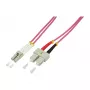 LogiLink OM4 LC/SC Duplex Daugiamodis Šviesolaidinis pataisos kabelis 20m LSZH Aqua