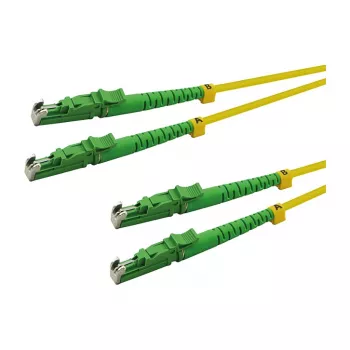 LogiLink OS2 vienmodis dvigubas šviesolaidinis kabelis LSH/APC–LSH/APC, 1 m, geltonas LSZH