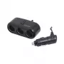 LogiLink PA0038 3 prievadų automobilinis įkroviklio skirstytuvas su USB prievadu – 12V/5V galios skirstytuvas cigarečių degiklio lizdui, juodas
