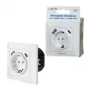 LOGILINK PA0253 Sieninis lizdas su 1 Schuko kištukiniu lizdu, 1 USB-A ir 1 USB-C įkrovimo prievadu, 3,1 A, baltas
