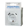 LOGILINK PA0253 Sieninis lizdas su 1 Schuko kištukiniu lizdu, 1 USB-A ir 1 USB-C įkrovimo prievadu, 3,1 A, baltas