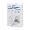 LOGILINK PA0344 Magnetinis belaidis 3-in-1 įkroviklis Apple įrenginiams, baltas, sulankstomas, MagSafe, 15W