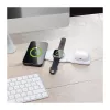 LOGILINK PA0344 Magnetinis belaidis 3-in-1 įkroviklis Apple įrenginiams, baltas, sulankstomas, MagSafe, 15W